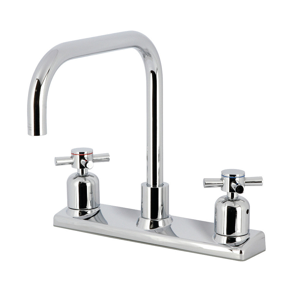 Kingston Brass FB2141DX Concord 8 Inch Centerset Kitchen Faucet - High Arc Pull-Down Sprayer, Single Handle, Oil Rubbed Bronze Finish - Perfect for Modern Farmhouse & Traditional Kitchen Sinks