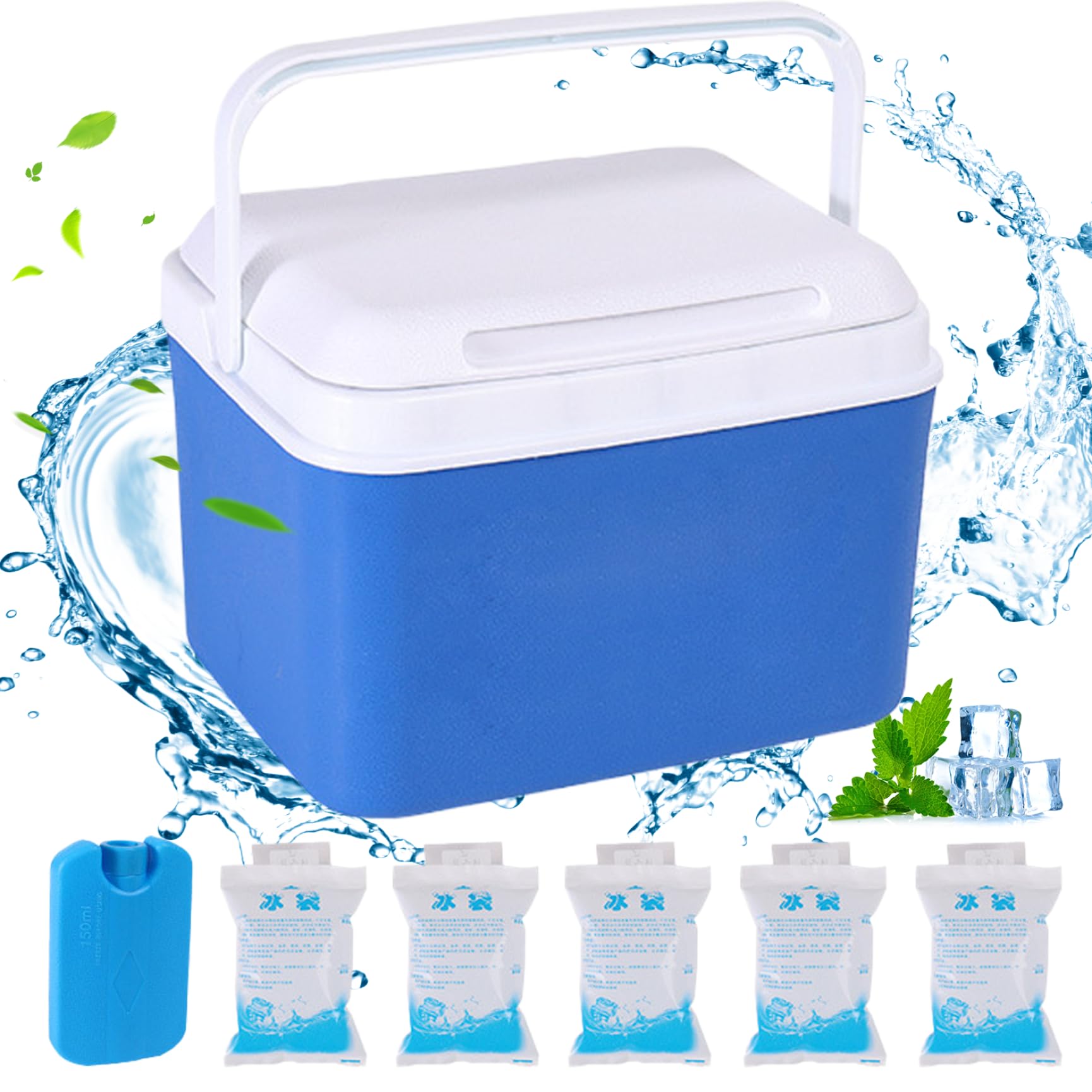 5qt Mini Cooler - Insulated Small Hard Cooler with Handles, Portable Ice Chest for Lunch, Beach Picnics, Camping & Outdoor Sports (Red) - Perfect for Work, Travel & Summer Activities