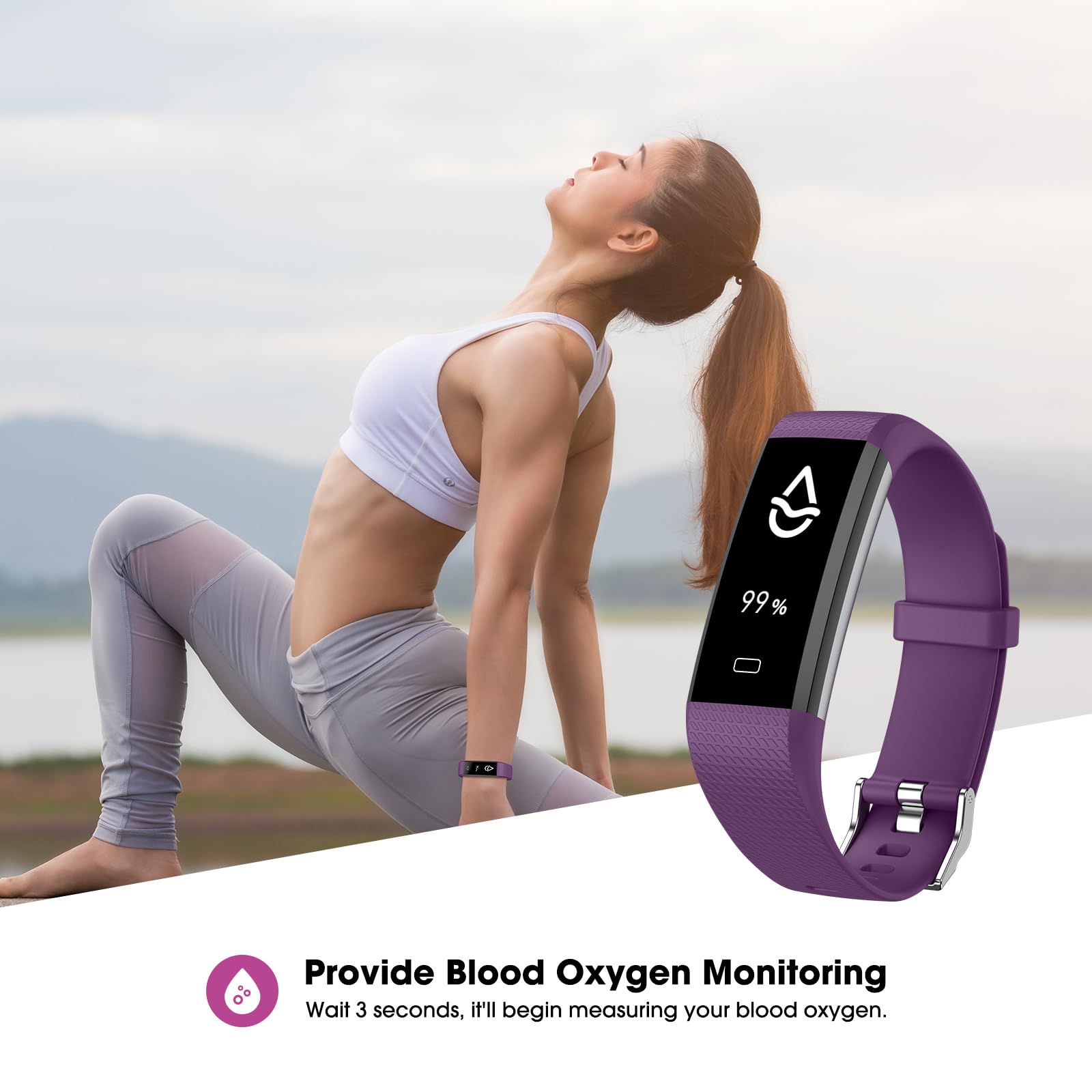 Stiive Fitness Tracker with Heart Rate Monitor & Sleep Tracking, IP68 Waterproof Activity Tracker Watch, Pedometer & Calorie Counter for Women & Men - Perfect for Running, Gym & Daily Health Monitoring