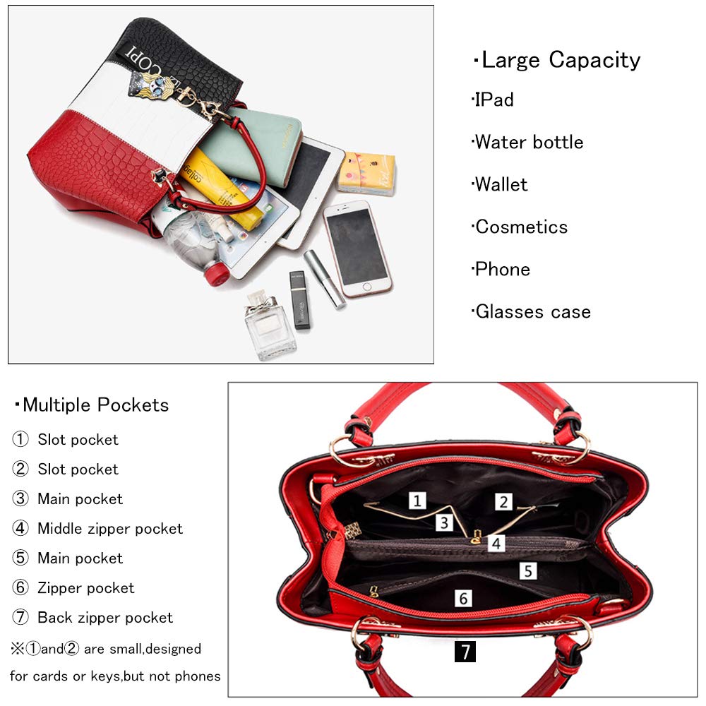 Stylish Women's PU Leather Handbags - Fashionable Shoulder Tote & Satchel Purses for Work, Travel & Everyday Use