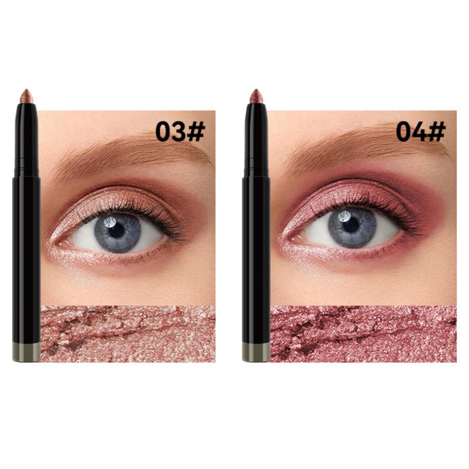 Hocossy Glitter Eyeliner & Highlighter Stick - Long Lasting Waterproof Eyeshadow for Party, Festival & Night Out Makeup