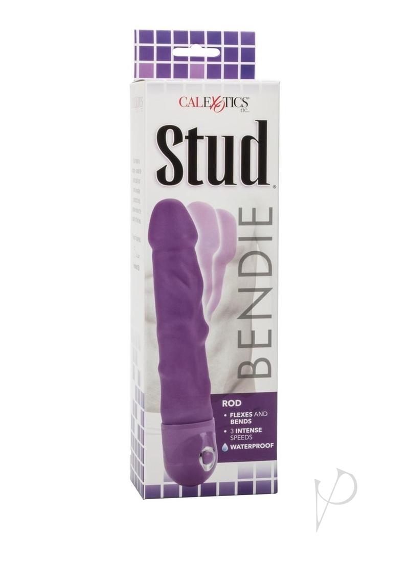 Bendie Stud Rod Vibrator - Flexible Purple Silicone Adult Toy for Women & Men - Perfect for Solo Play & Couples Intimacy
