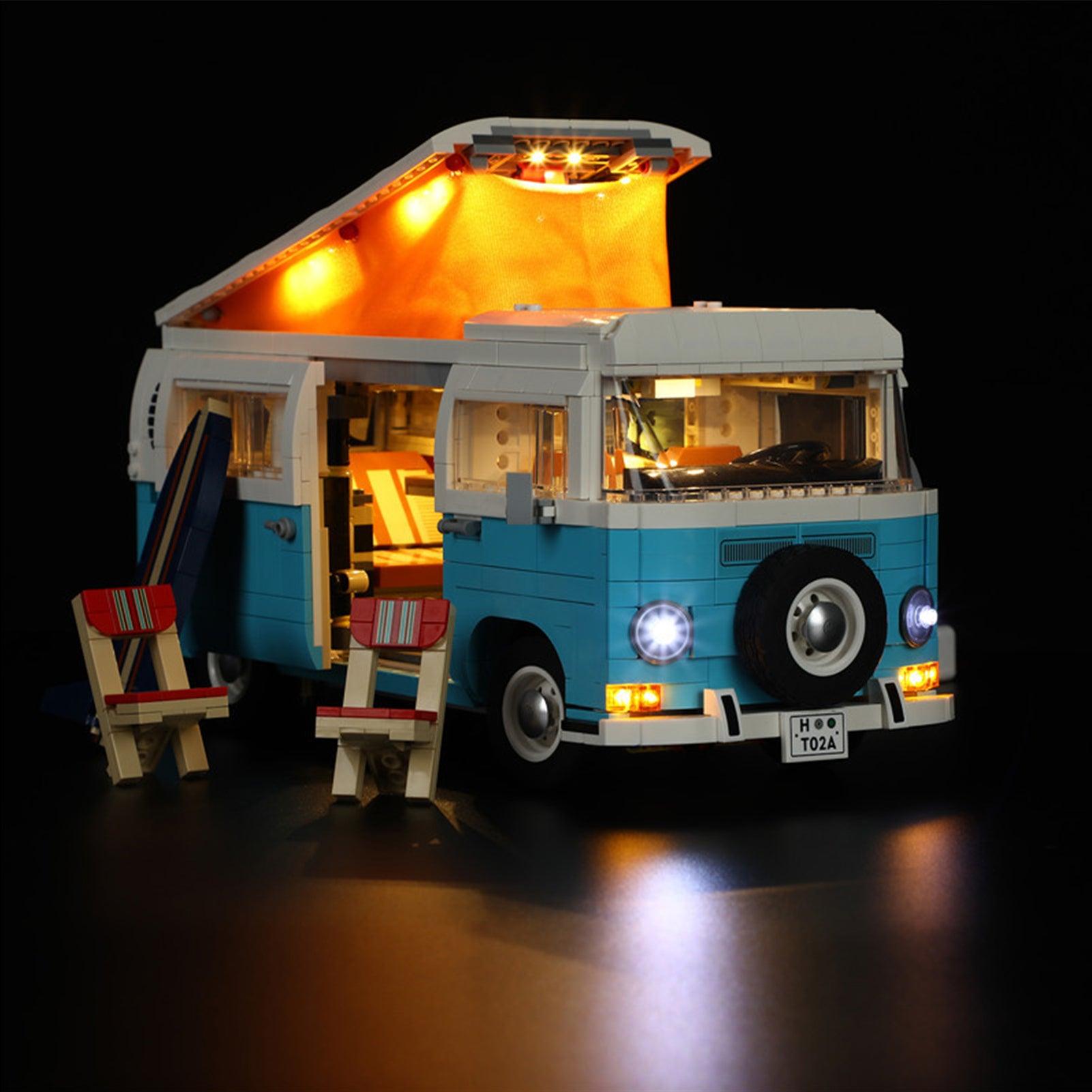 LEGO Technic Volkswagen T2 Camper Van Truck 10279 Light Kit - Compatible with Official LEGO Sets - DIY Lighting Solution for Model Display & Night Scenes
