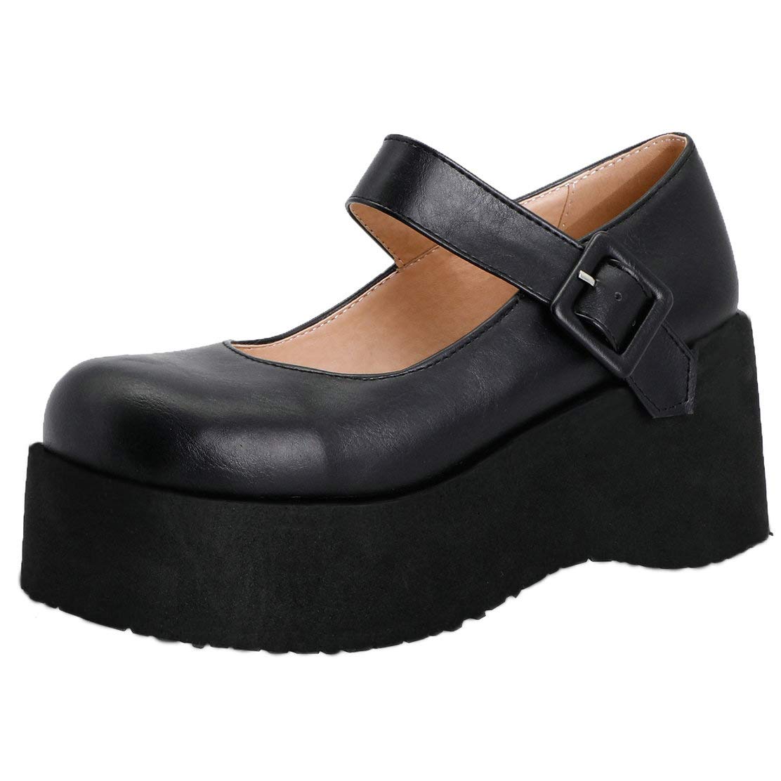 Caradise Women's Gothic Cosplay Shoes - Mary Jane Wedges Goth Platform Boots for Lolita, Steampunk & Halloween Costume Outfits | Perfect for Cosplay, Themed Parties & Gothic Fashion