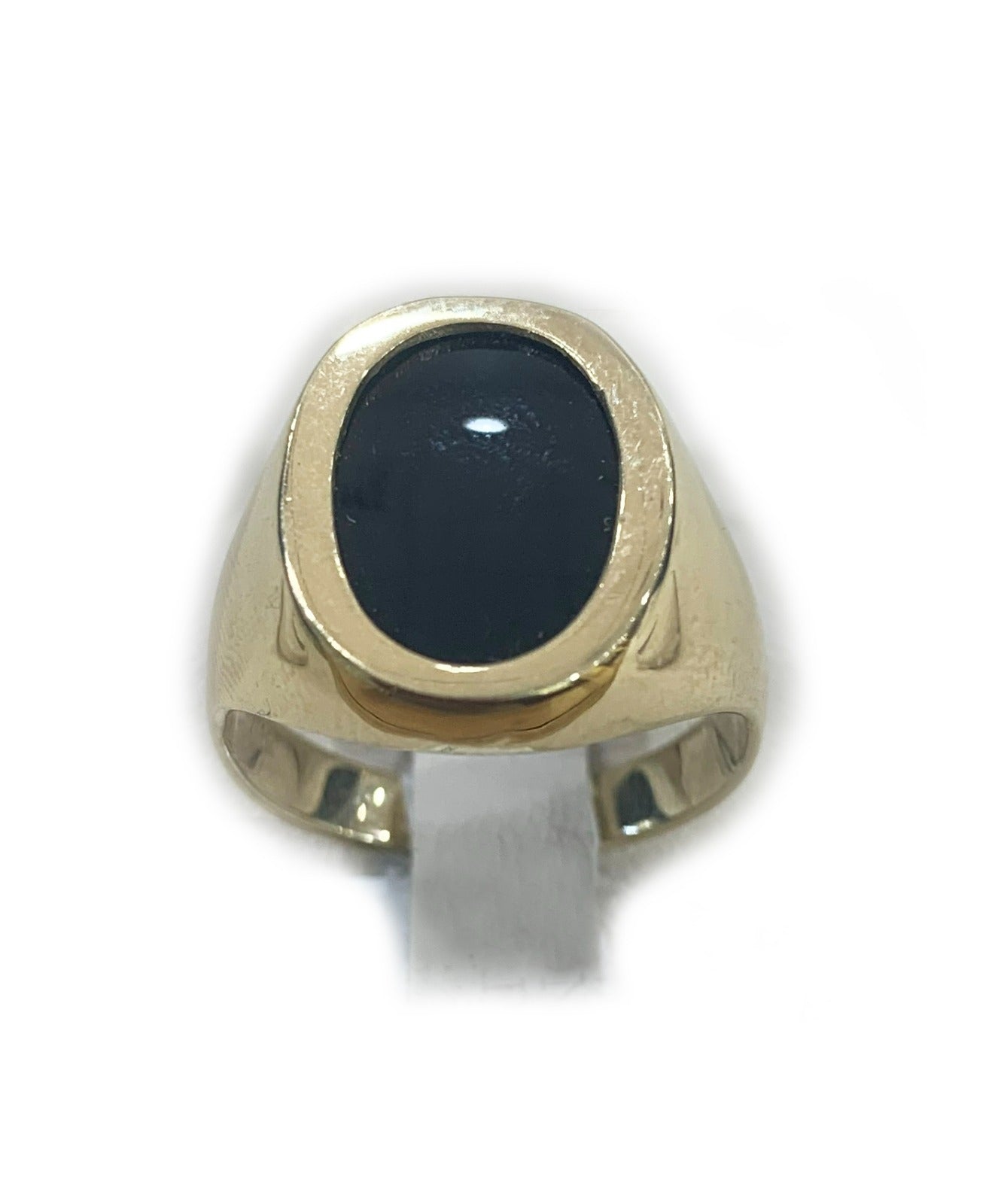 14K Yellow Gold Men's Onyx Ring – Elegant Black Onyx Stone Ring for Men, Durable & Stylish Jewelry Gift for Him – Perfect for Weddings, Anniversaries, and Formal Occasions