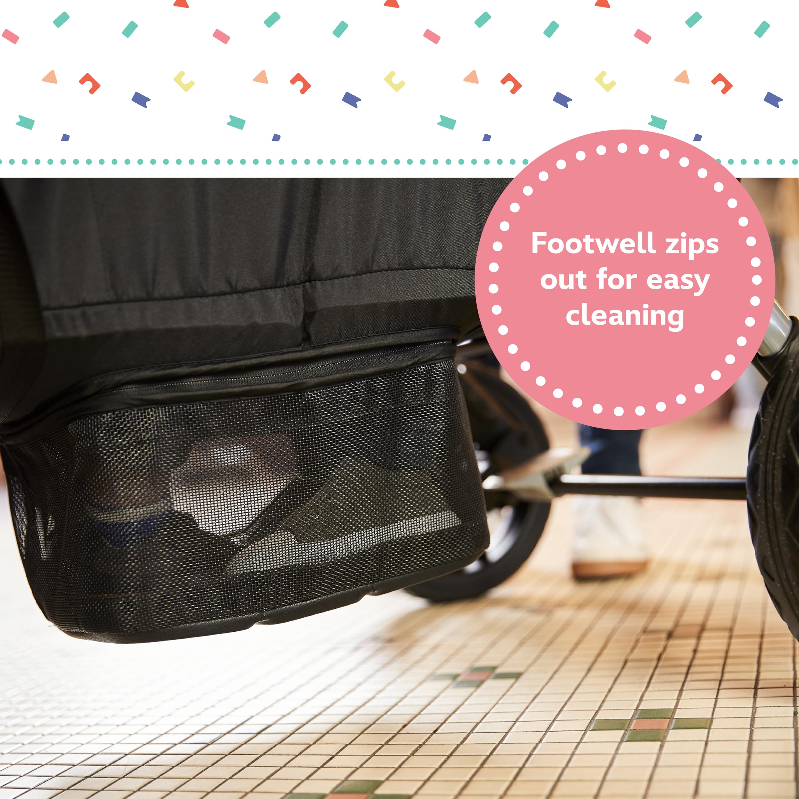 Disney Baby Summit Wagon Stroller for 2 Kids - Double Seater with Removable Child Tray & 2 Cup Holders - Mickey Mouse Design - Perfect for Park Outings, Shopping & Family Walks