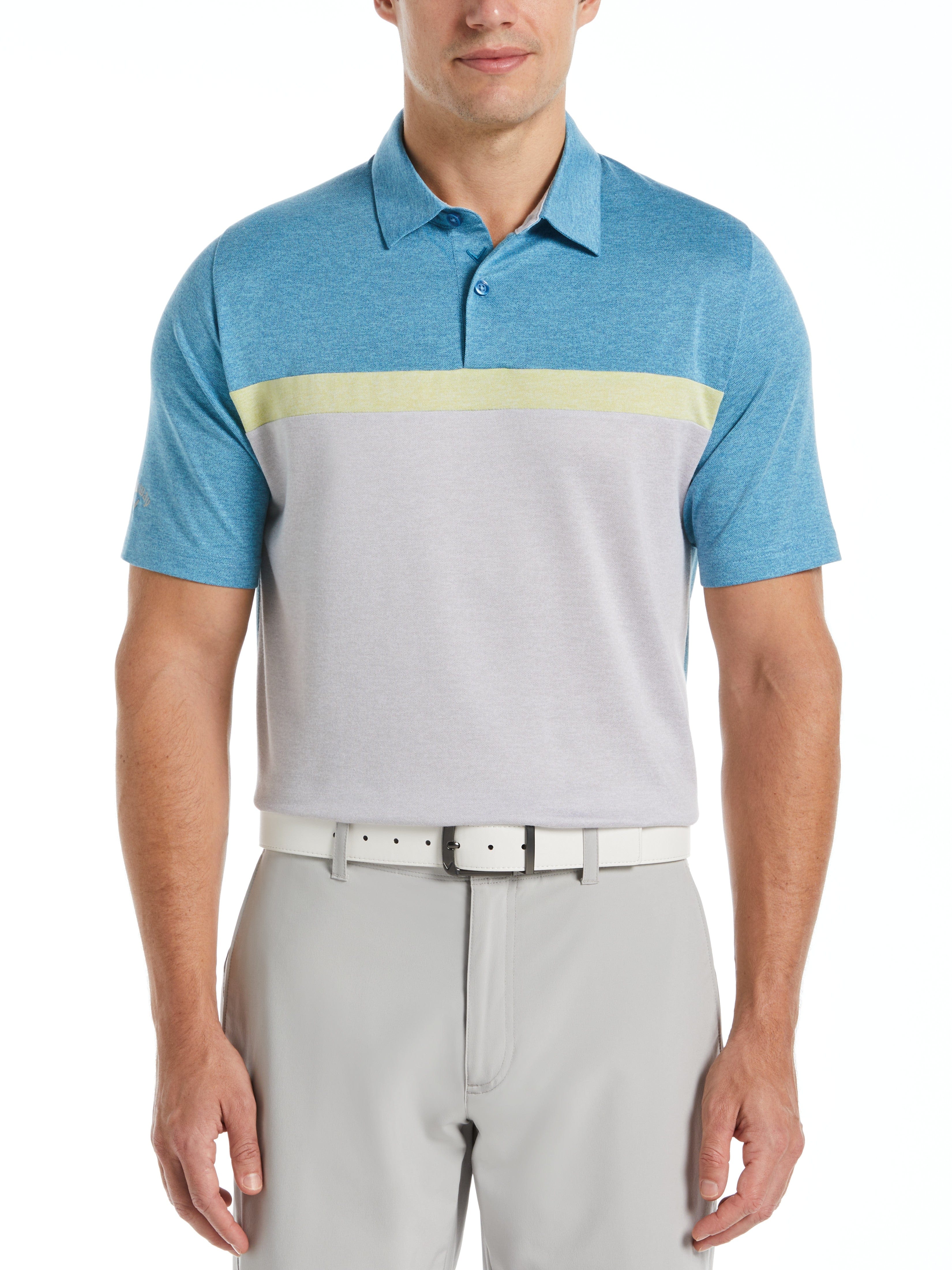 Men's Soft Touch Color Block Golf Polo Shirt - Breathable & Comfortable for Golf, Casual Wear & Outdoor Activities