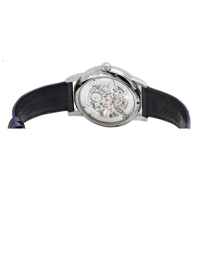 Glashutte Original Senator Moon Phase Skeletonized White Gold Men's Watch - Luxury Dress Watch for Business & Formal Occasions