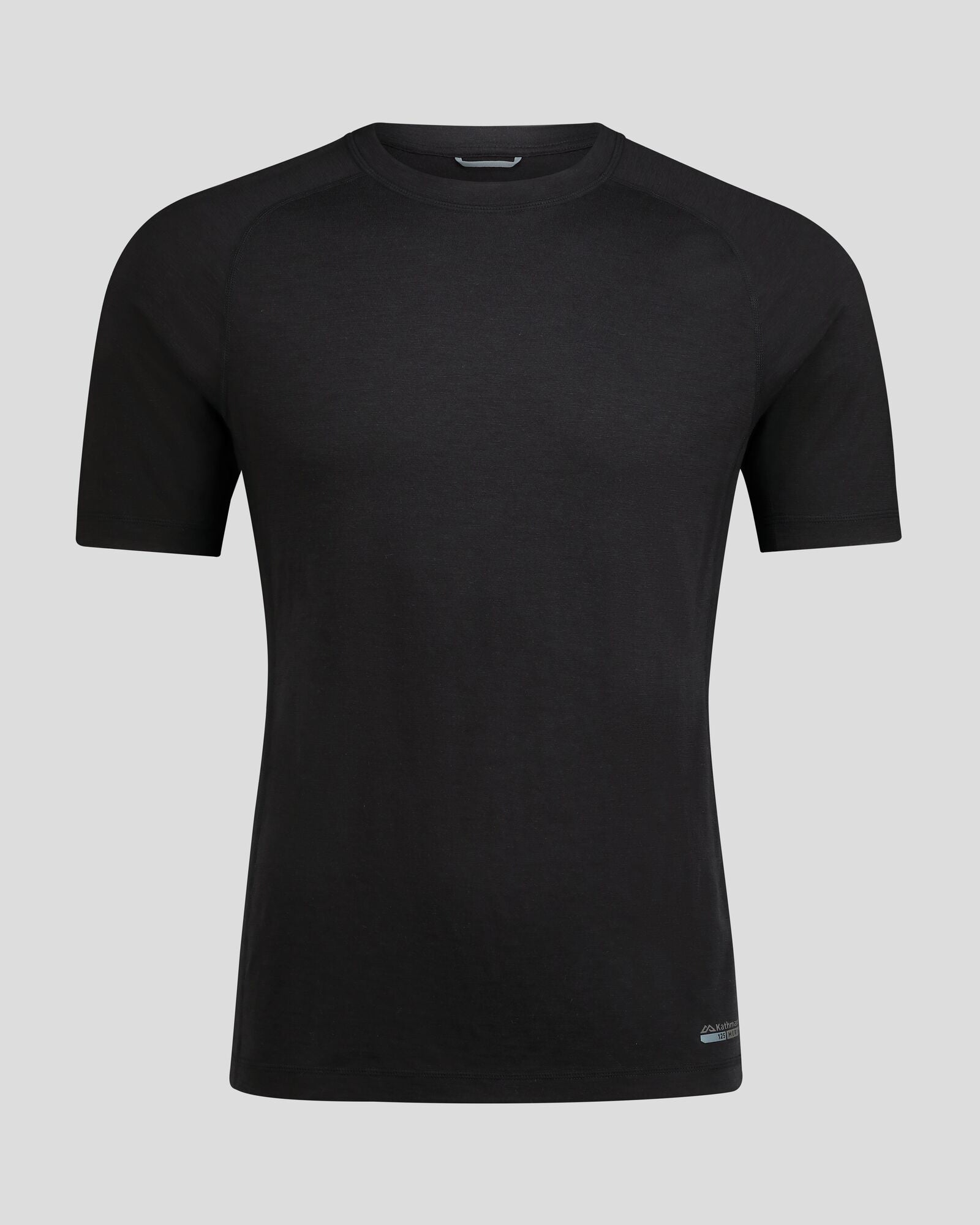 Men's K Merino 125 Baselayer T-Shirt - Black Stingray | Thermal Underwear for Hiking, Skiing & Outdoor Activities