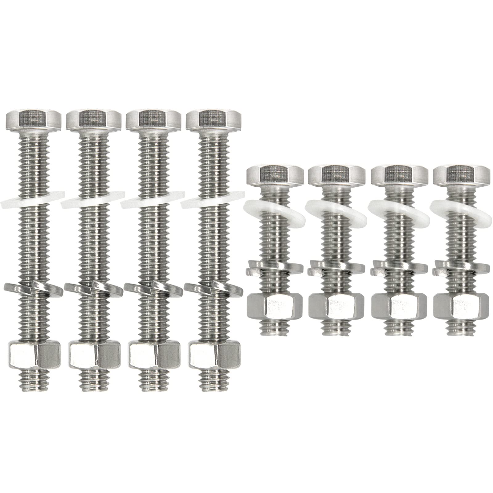 8 PCS 304 Stainless Steel Sign Post Mounting Kit - U Channel Post Hardware with Bolts & Nuts for Secure Outdoor Sign Installation - Perfect for Road Signs, Business Signs & Parking Lot Markers