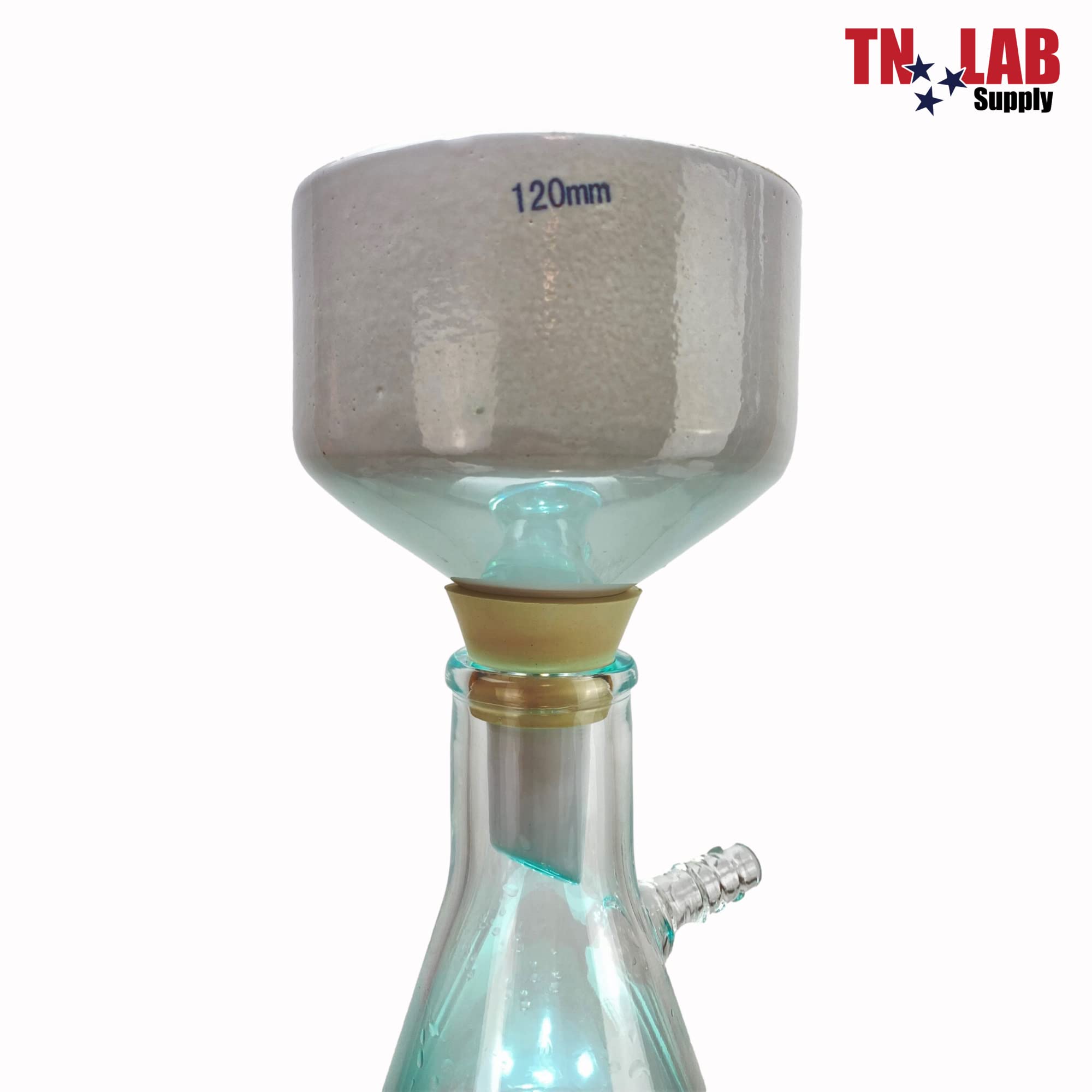 Premium Buchner Funnel Kit with 120mm Funnel & 3000ml Vacuum Flask - 3L Lab Filter Set for Chemistry Experiments, Distillation & Scientific Research