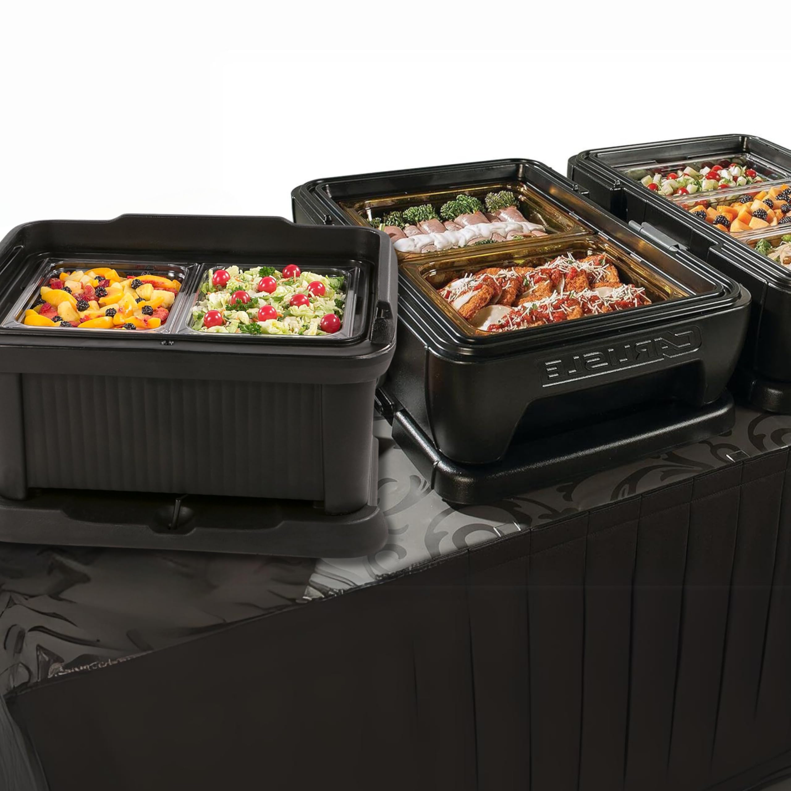 Carlisle 24-Quart Black Insulated Food Pan Carrier with Sliding Lid - Top Loading Food Pan Holder for Catering, Restaurants & Commercial Kitchens - Durable Plastic Container for Hot & Cold Food Transport