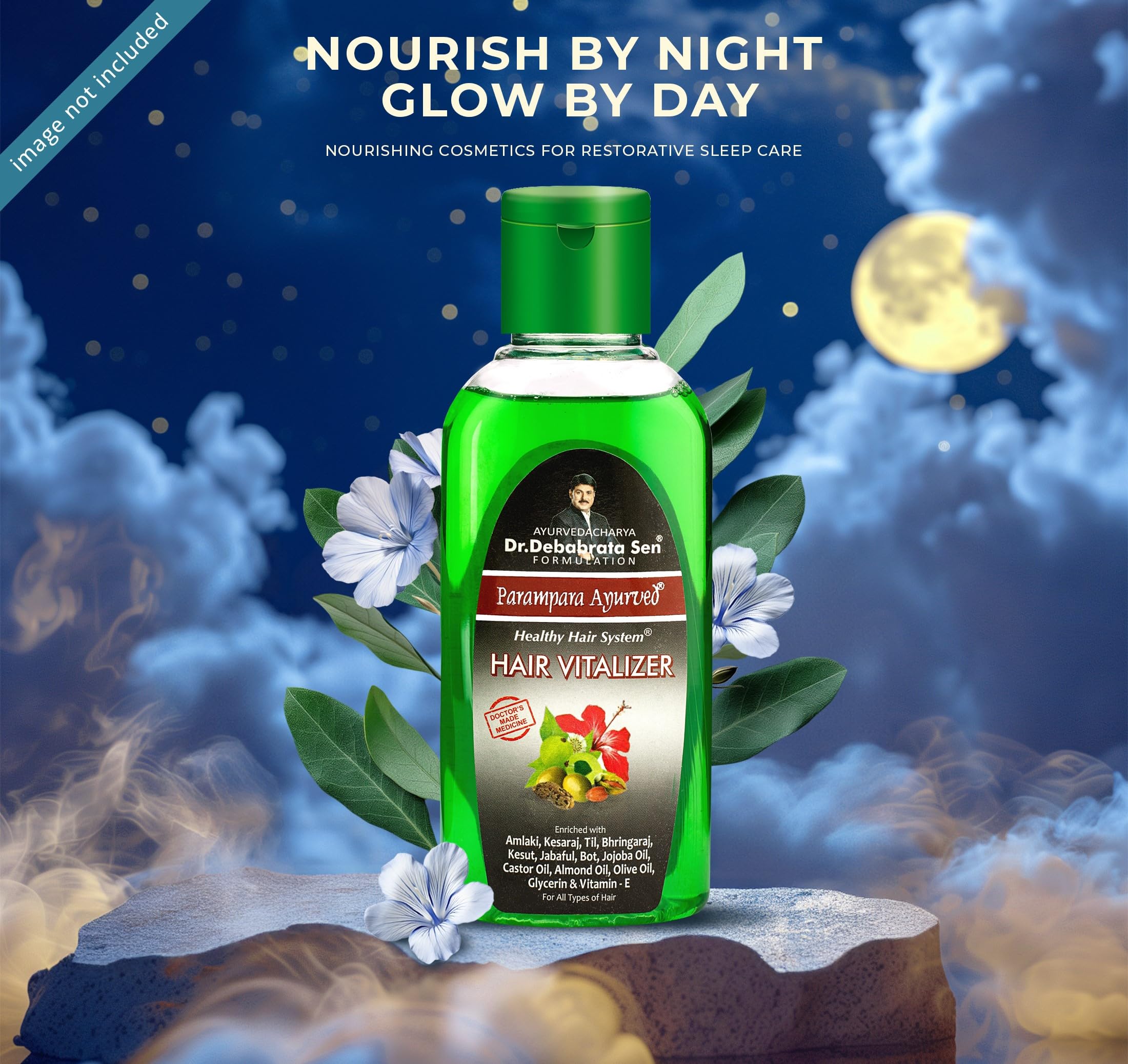 Parampara Ayurvedic Hair Vitalizer with Castor Oil, Amla, Bhringaraj & Vitamin E - Anti-Frizz Hair Growth Treatment for Scalp Nourishment | Strengthens Hair Roots, Reduces Hair Fall & Split Ends | Non-Greasy Formula (100ml) | Perfect for Daily Hair Care & Damaged Hair Repair