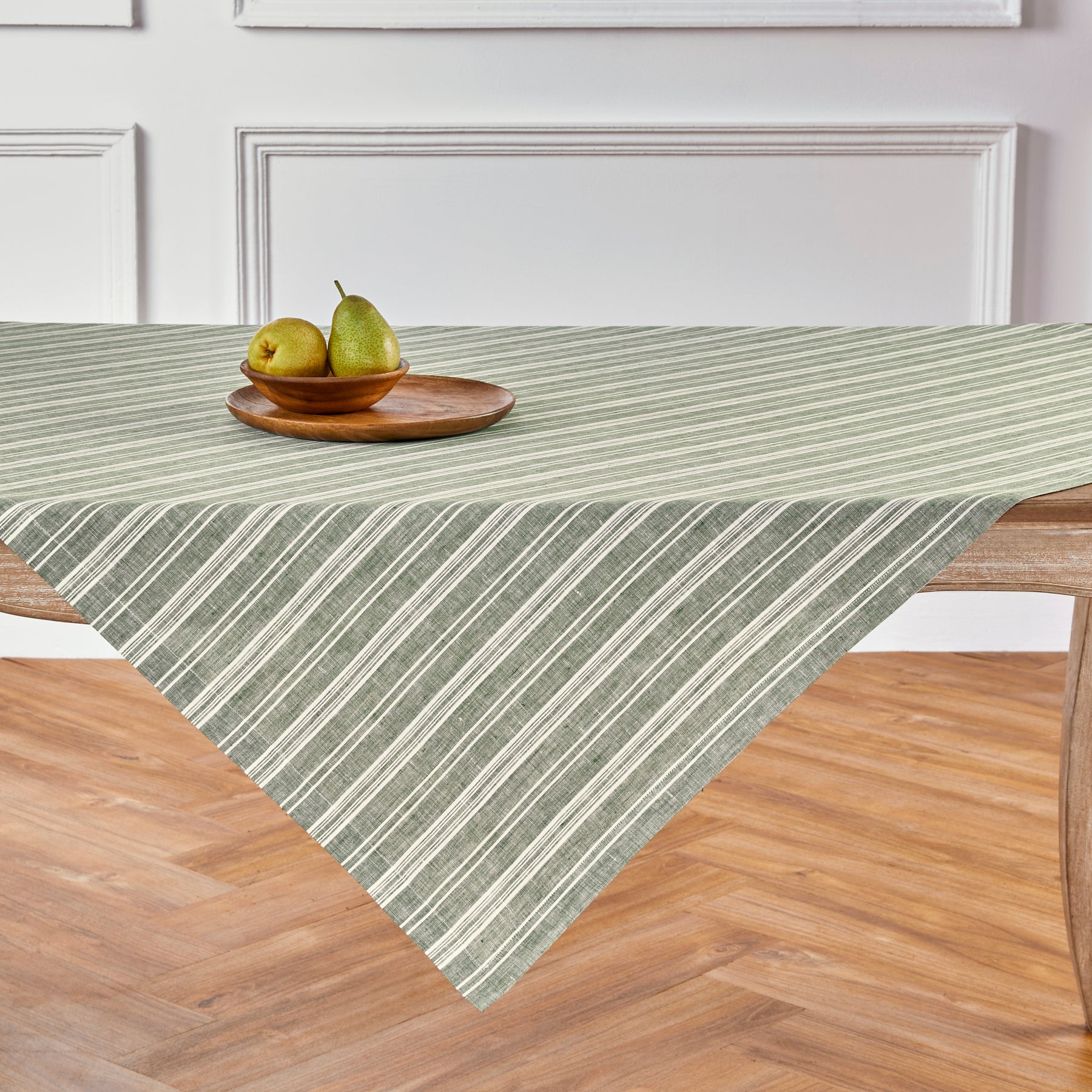 Green and White Chelsea Stripe