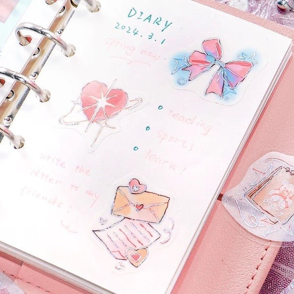 BGM Foil Stamping Fantasy Story Stickers - Premium Scrapbooking Decals for Journals & DIY Crafts | Perfect for Card Making, Bullet Journals, and Gift Wrapping
