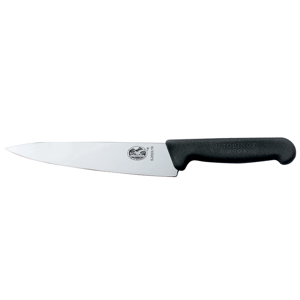 Victorinox Fibrox Pro 8-Inch Chef's Knife - High Carbon Stainless Steel Blade, Ergonomic Non-Slip Handle - Perfect for Chopping, Slicing & Dicing Vegetables, Meat & Herbs