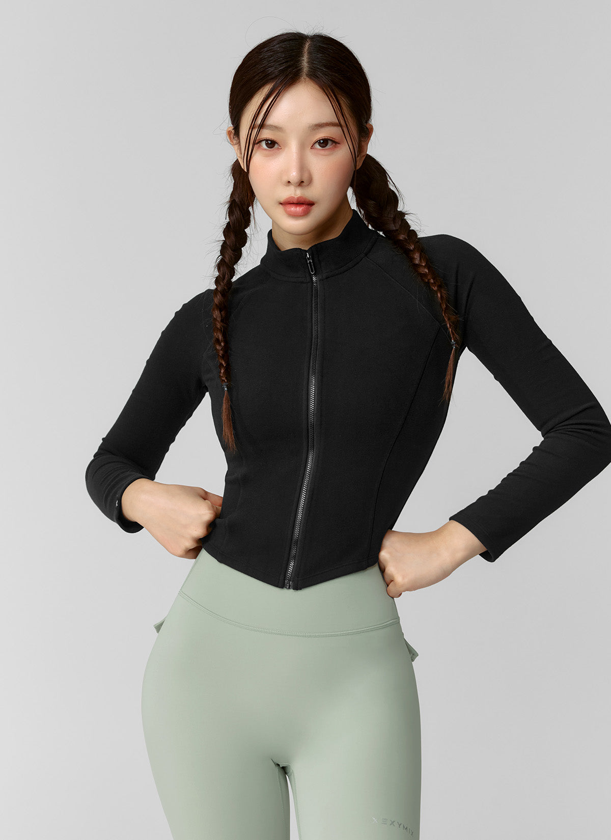 Active Crop Slim Fit Zip Up Jacket for Women - Lightweight Running Hoodie for Gym, Yoga & Outdoor Sports
