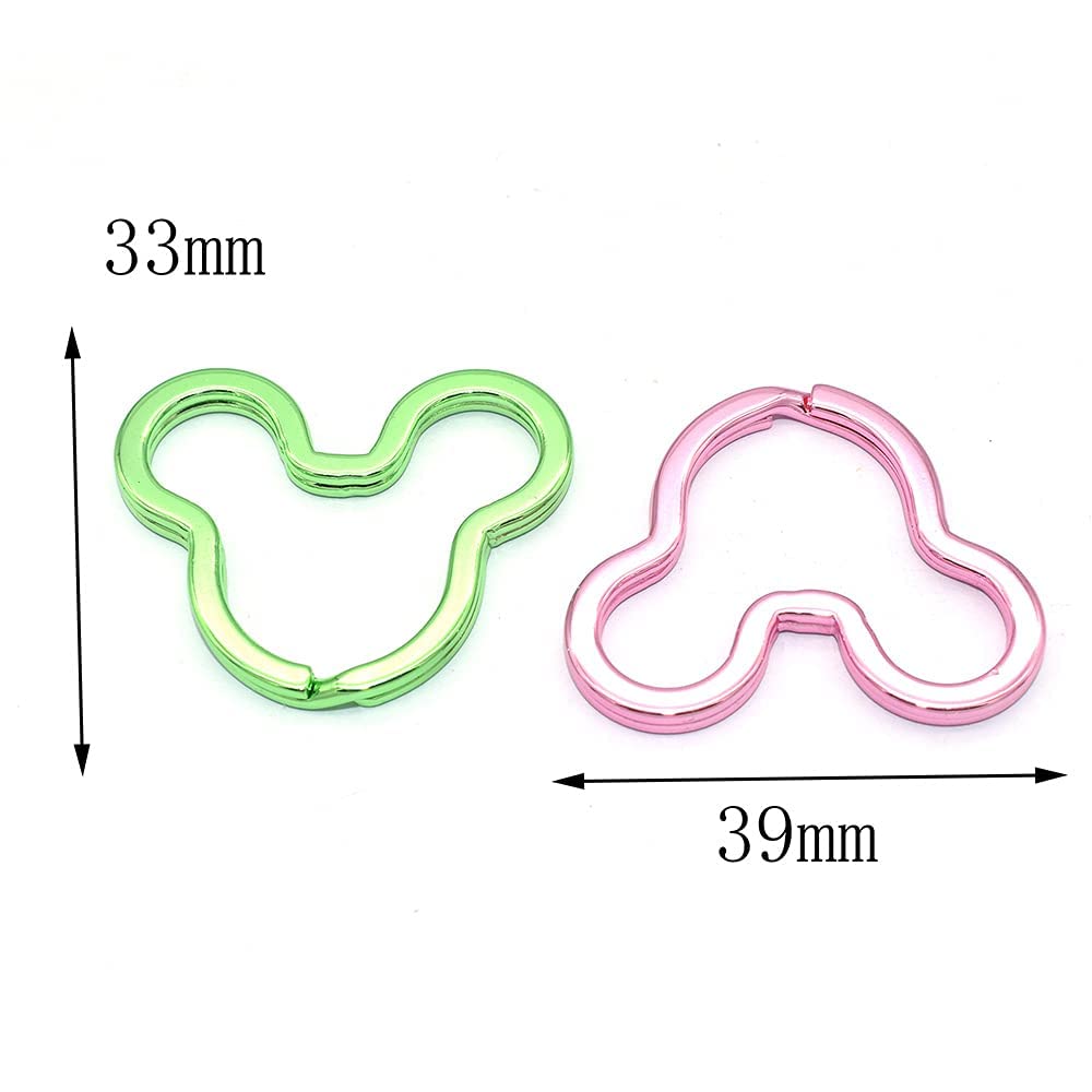 10PCS Mouse-Shaped Keychains - DIY Jewelry Charms for Necklaces, Bags & Purse Decorations | Cute Accessories for Gifts, Party Favors & Craft Projects