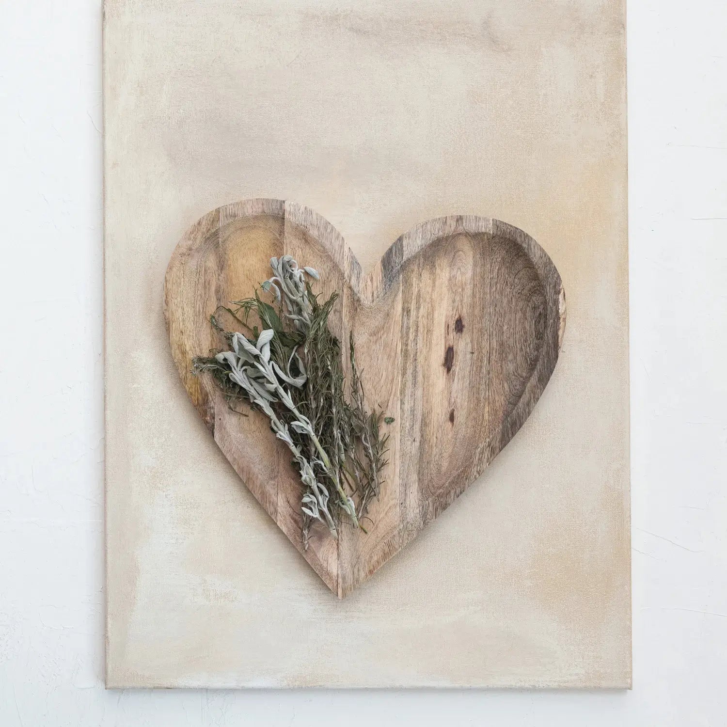 Handmade Mango Wood Heart-Shaped Serving Tray - Natural Wooden Decorative Platter for Jewelry, Keys, Candles | Perfect for Valentine's Day Gifts, Wedding Decor & Coffee Table Centerpiece