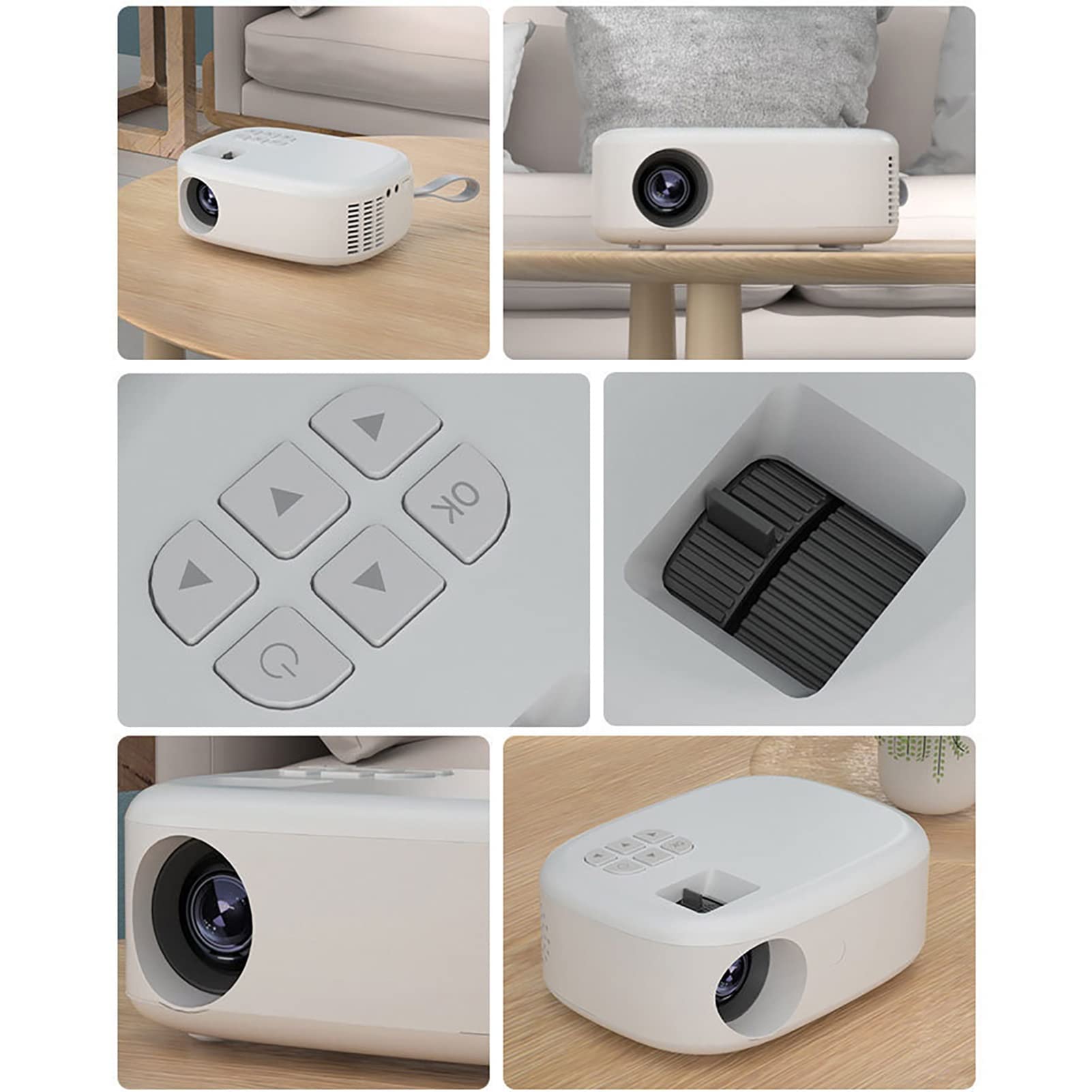 CYLZRCl WiFi Mini Portable Projector - Full HD 1080P Smart Home Theater Projector with 4K Support, Android TV & Bluetooth Connectivity | Perfect for Movie Nights, Gaming & Outdoor Entertainment