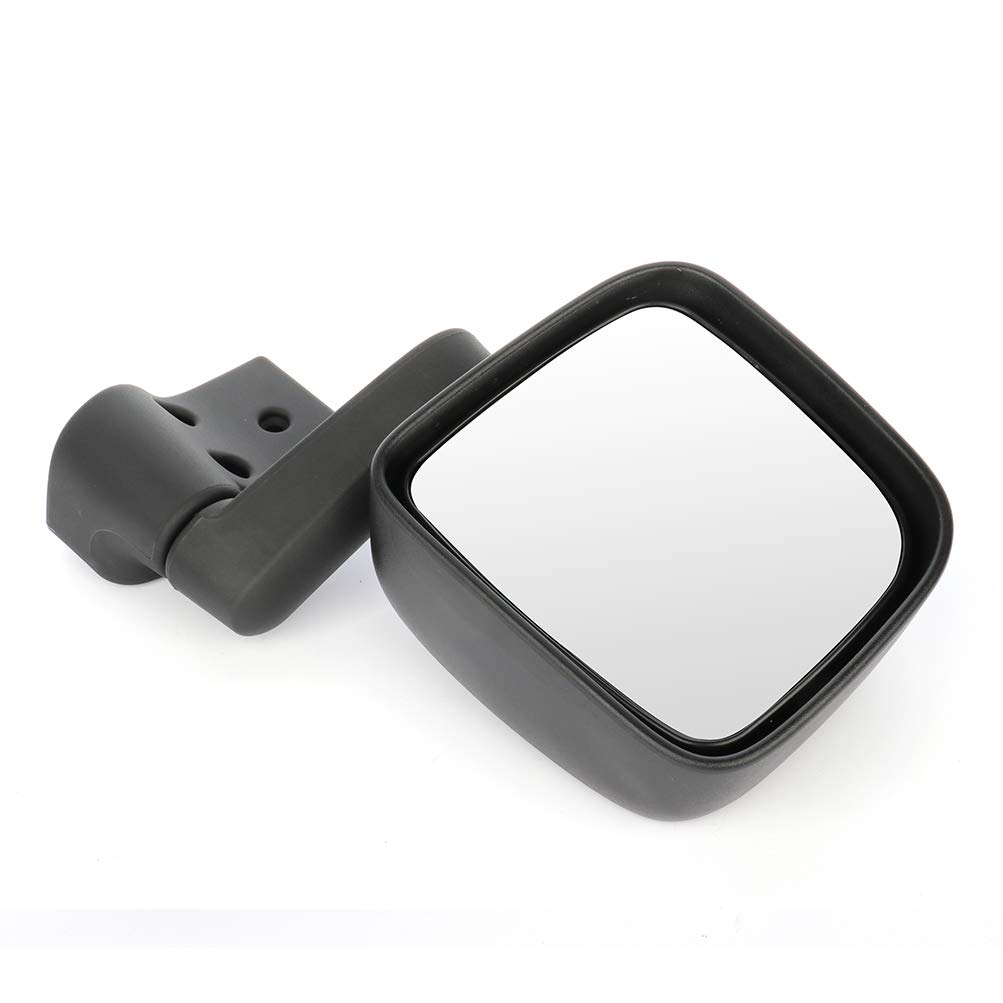2003-2006 Jeep Wrangler TJ Left Side Exterior Driver Mirror - Manual Adjustment & Folding Replacement Part for Off-Roading & Daily Driving