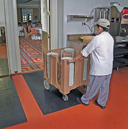**Non-Slip Knob Top Kitchen Mats - Black 4' x 60' - Anti-Fatigue Floor Mat for Standing Comfort in Kitchens, Restaurants & Workstations**