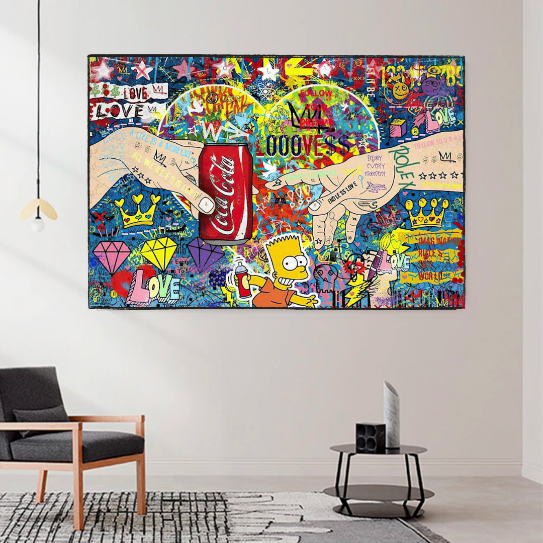 Banksy 'All We Need is Love' Canvas Wall Art - Modern Home Decor for Living Room, Bedroom & Office | Unique Street Art Print for Urban Style