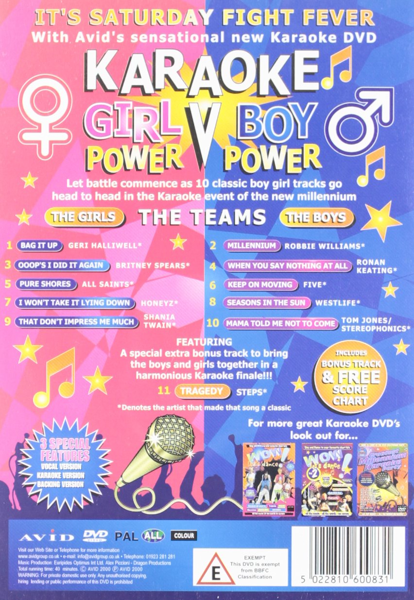Karaoke Girl Power vs Boy Power - Fun Pop Hits for Kids & Teens - Perfect for Birthday Parties, Family Gatherings & School Events