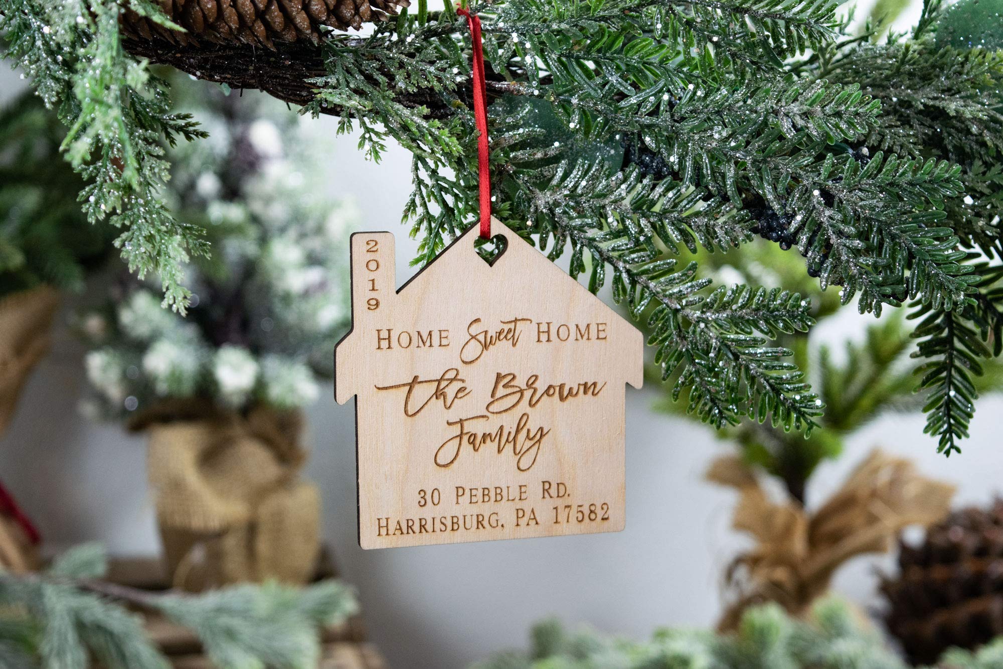 Personalized Housewarming Gift - Custom Home Ornament for New Homeowners, First Home & Real Estate Closing Gift, House Address Keepsake - Perfect for Housewarming Parties & New Home Decor