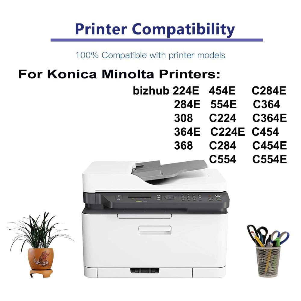 10-Pack High Yield WX103 WX-103 Compatible Waste Toner Cartridge for Konica Minolta Bizhub 224E 284E 308 368 C224 C284 C364 C454 C554 Printers (Black) - Perfect for Office & Commercial Printing Needs
