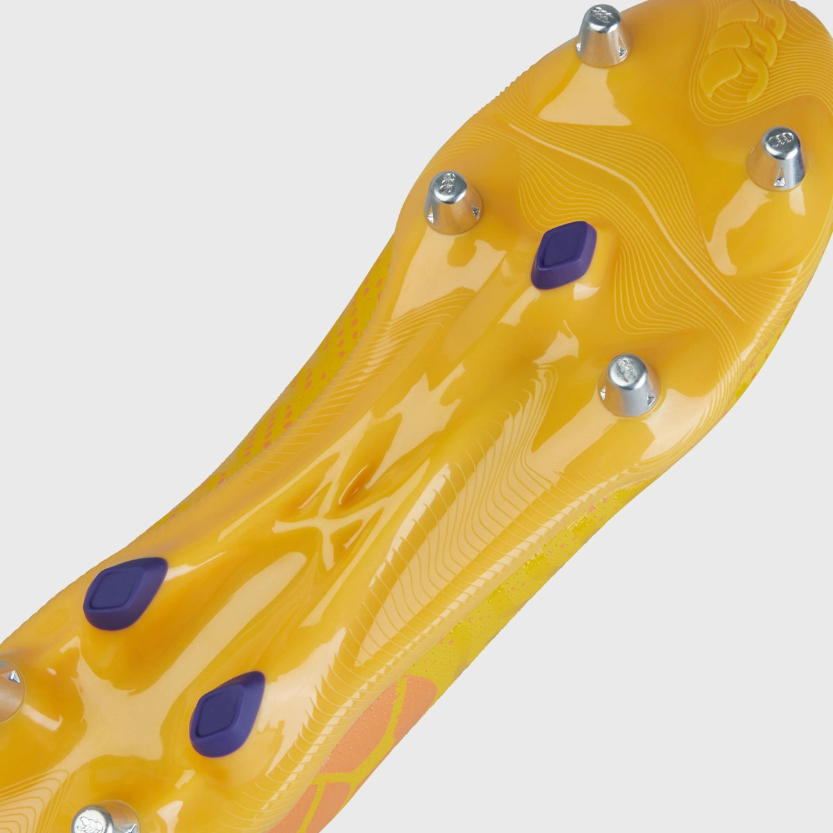 Canterbury Speed Infinite Pro SG Rugby Boots for Men - High-Performance Soccer Cleats in Amber Yellow - Perfect for Rugby Matches and Training on Soft Ground