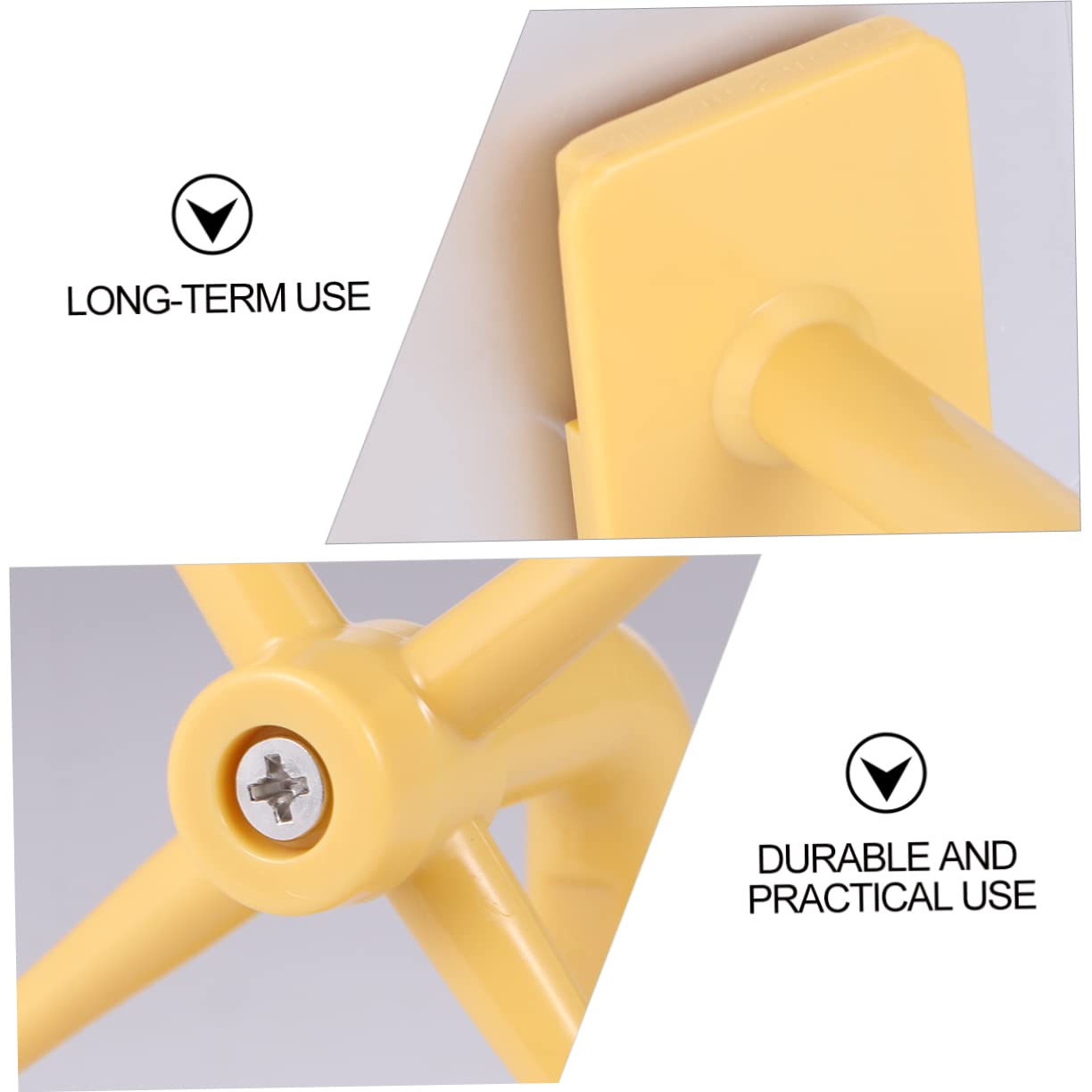 CIYODO 2-Pack Rotatable Plastic Wall Hooks - Heavy Duty Kitchen Storage Rack & Bathroom Organizer - Space Saving Wall Mounted Hanger for Utensils, Towels & Home Decor