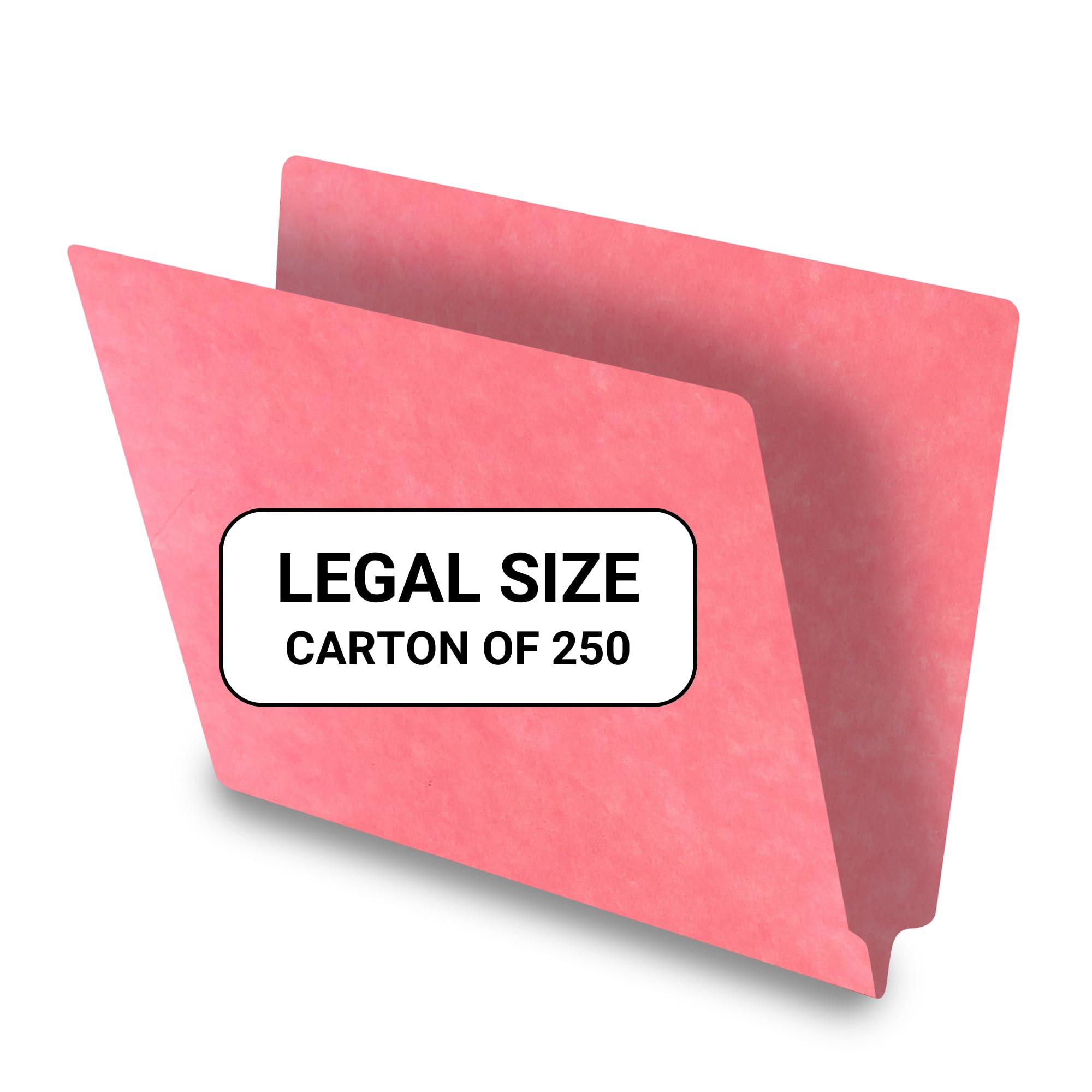 Pink Legal Size File Folders - 14pt Reinforced End Tab Folders (250-Pack) - Durable Office & Medical Use for Doctors, Lawyers & Organizing Documents