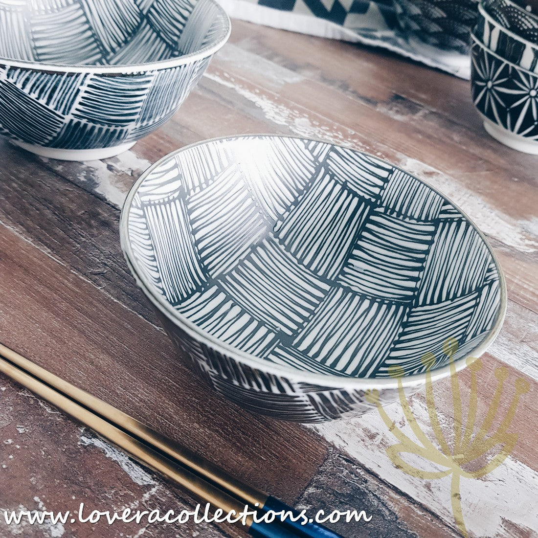 Awasaka Black & White Modern Checkered Dinnerware Set - 12-Piece Ceramic Plates & Bowls for Dining - Perfect for Restaurants, Weddings & Home Decor (60% Off Limited Time Sale)