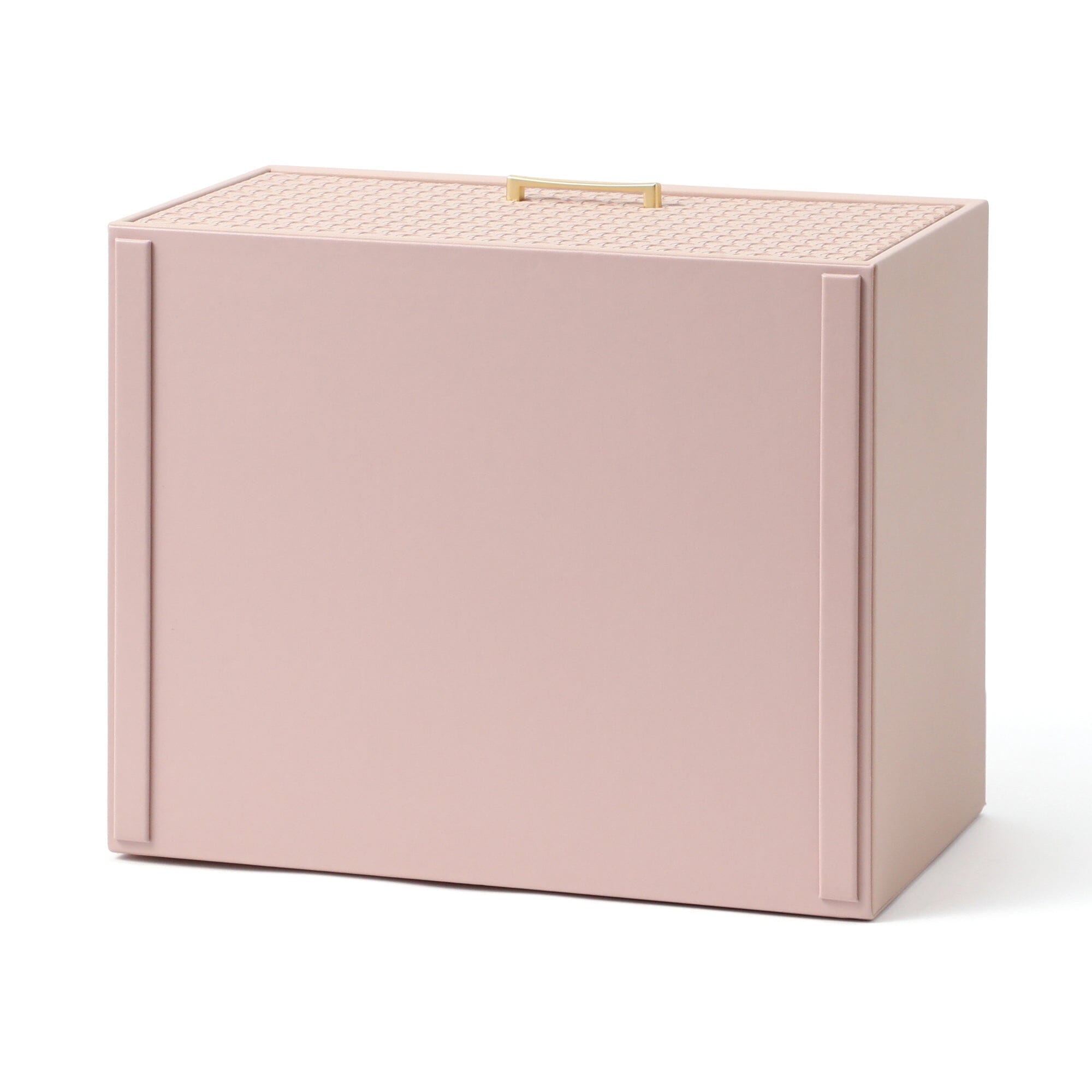 Embossed Stacking Drawer Organizer - Medium Pink for Bedroom, Bathroom & Office Storage | Plastic Drawer Bins with Textured Design