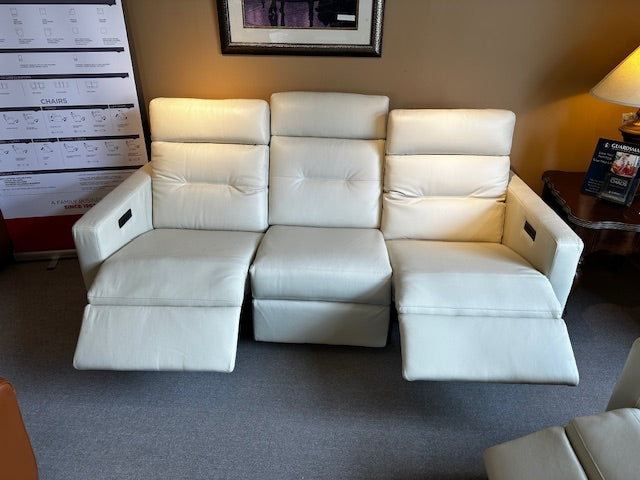 Palliser Reece Power Reclining Leather Sofa - Genuine Top Grain Leather Living Room Sectional with USB Charging Ports - Perfect for Home Theater, Family Gatherings & Relaxation