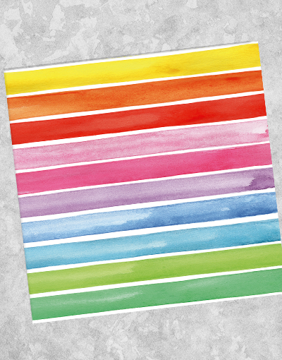 Big Watercolor Stripes Beverage Napkins - 40 Count Premium Paper Cocktail Napkins for Parties, Weddings & Home Decor - Absorbent & Stylish Drink Coasters