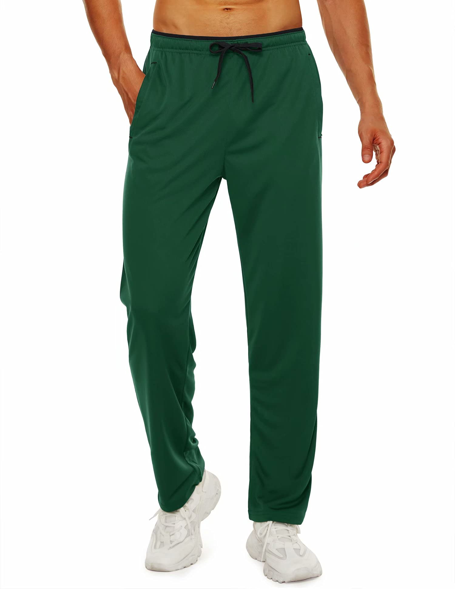 MAGCOMSEN Men's Joggers with Zipper Pockets - Sweatpants for Gym, Workout, Running - Wrinkle-Free & Open Bottom Design - Perfect for Training, Lounge & Outdoor Activities