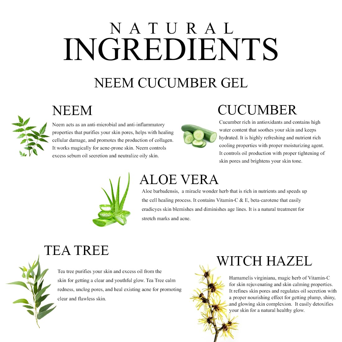 Khadi Organique Aloe Vera Gel with Neem & Cucumber | Organic Face, Body & Hair Moisturizer for Dry Skin | Deep Hydrating & Soothing Gel for Women & Men - 200gm | Perfect for Sunburn Relief, After-Shave Care & Daily Skincare Routine