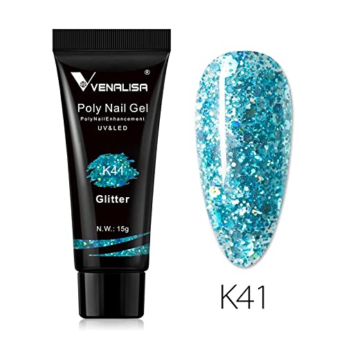 Venalisa Poly Builder Gel - 15g Professional Acrylic Nail Extension Gel for Strong & Natural-Looking Nails | Perfect for Salon & DIY Manicures at Home (Color K41)