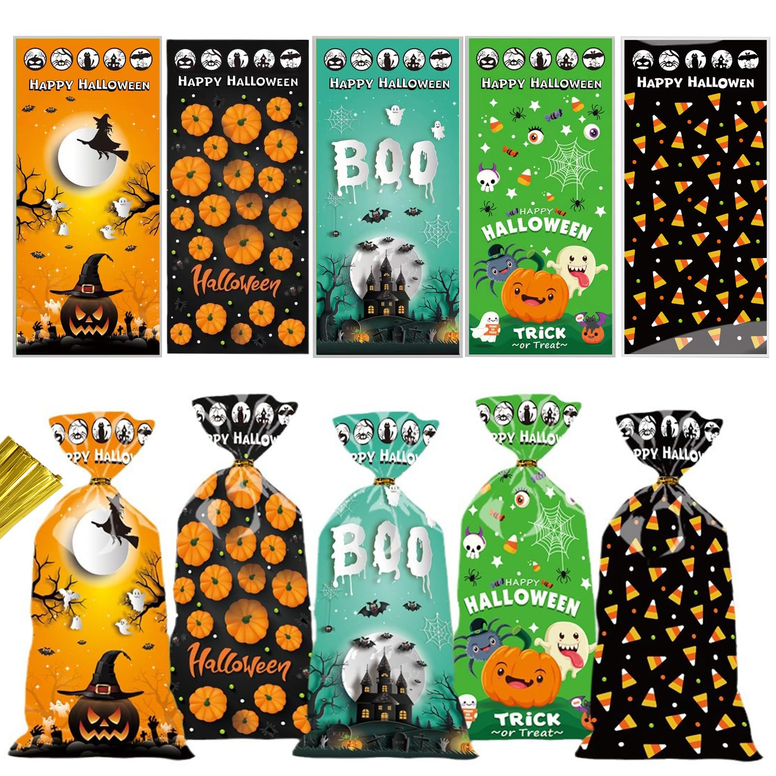 Halloween Treat Bags - 50 Pack (4.9