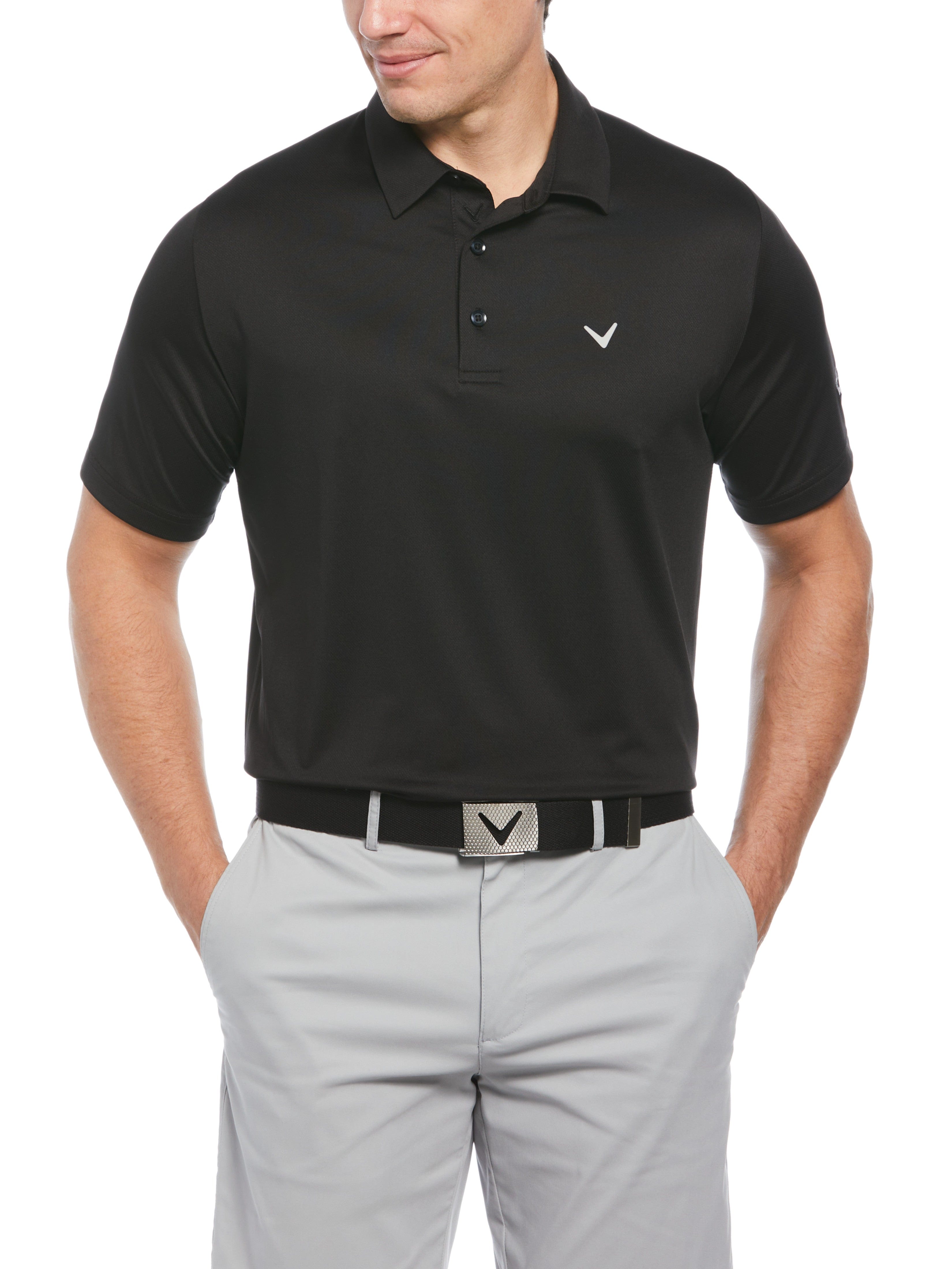 Men's Swing Tech™ Solid Golf Polo Shirt - Moisture-Wicking & UV Protection - Perfect for Golf, Casual Wear & Outdoor Activities