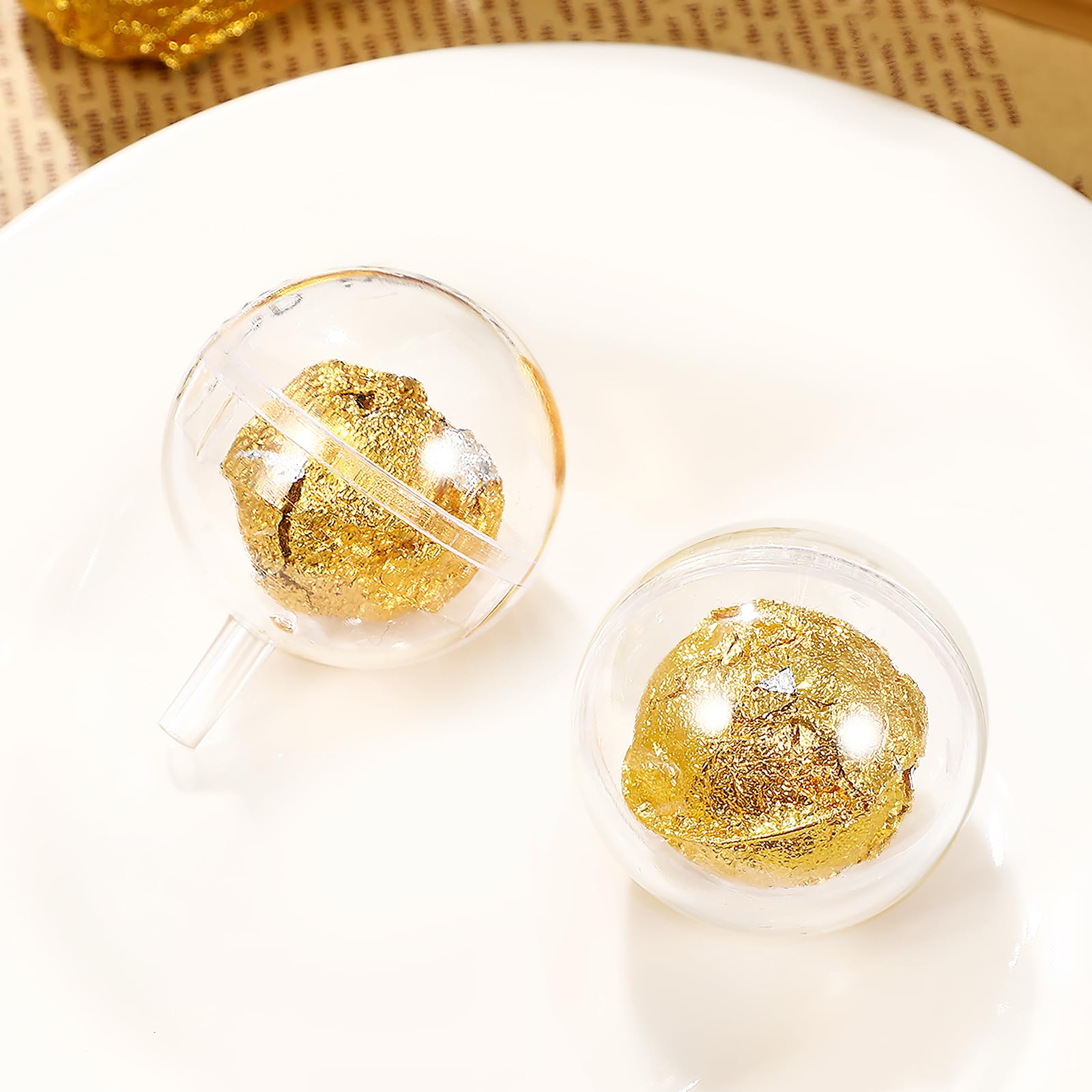 100PCS Clear Round Chocolate Ball Holders for Bouquet - Candy Wrappers, Truffle Box, Flower Packaging - Perfect for Wedding, Valentine's Day & Party Decorations - Ideal for DIY Chocolate Gifts, Dessert Displays & Sweet Table Centerpieces