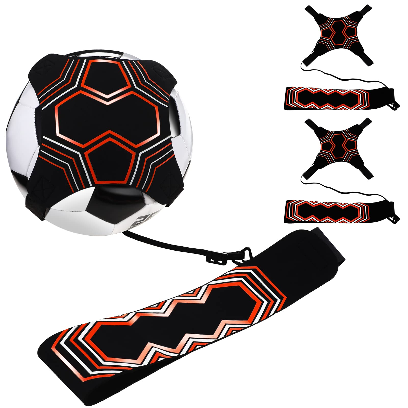 2 Pack Adjustable Soccer Training Belt - Solo Football Practice Aid for Kids & Adults - Improve Volleyball Control, Juggling & Kicking Skills - Perfect for Backyard Drills, Team Practice & Skill Development