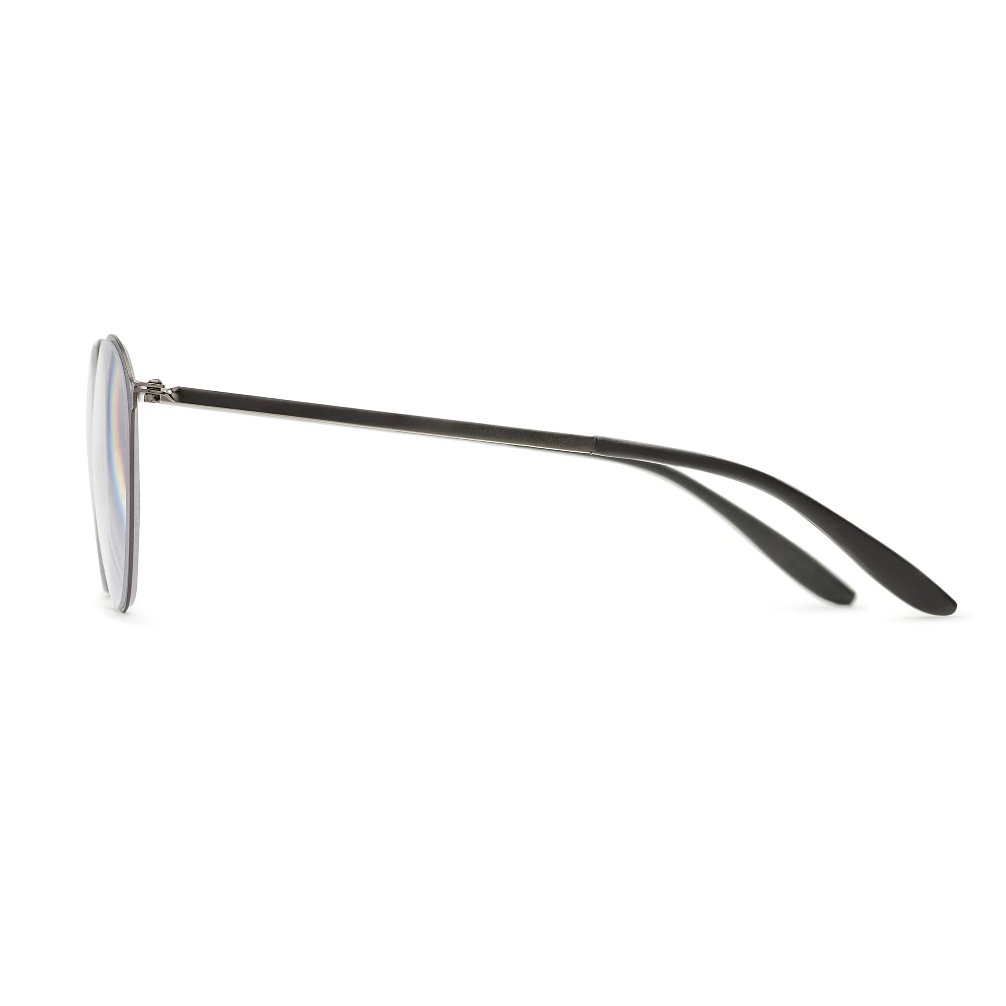 Foster Grant Unisex Adult Hayden Superflat Reading Glasses - Gunmetal Frame 50mm Lens Width - Lightweight Comfort for Office, Reading & Computer Use