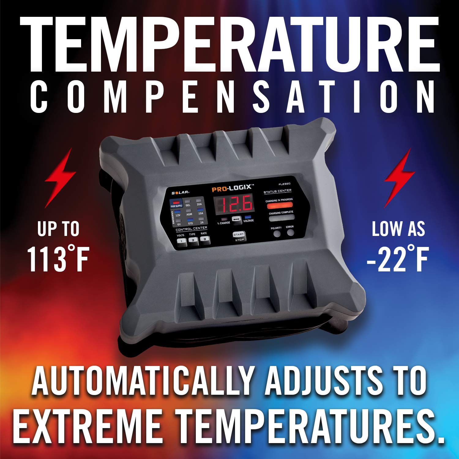 Clore Automotive PL2320 20-Amp Smart Battery Charger - 6V/12V Auto Charger, Maintainer & Stable Power Supply with Temp Compensation - Perfect for Cars, Motorcycles, Boats & Seasonal Vehicles