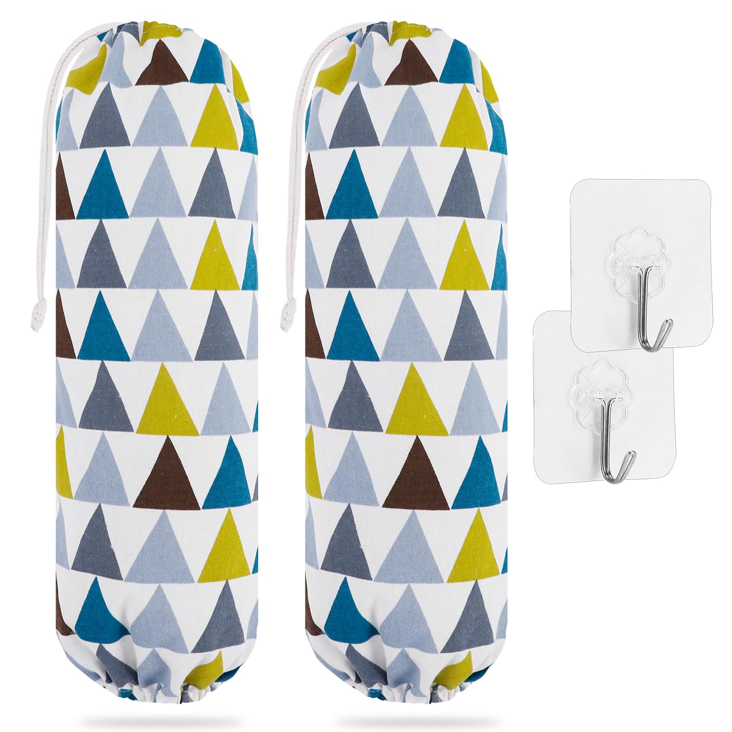 SWISSELITE 2-Pack Plastic Bag Holder - Reusable Wall Mount Grocery Bag Organizer & Storage Dispenser (22x9 Inch) - Perfect for Kitchen, Pantry, Garage & Supermarket Shopping Bag Organization