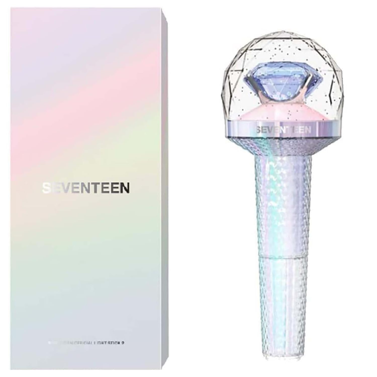 Official SEVENTEEN Lightstick Ver.2 - K-Pop Concert Glow Stick with 13 Colors & Bluetooth Control - Perfect for SVT Carat Fans, Concerts, Fan Meetings & K-Pop Collections