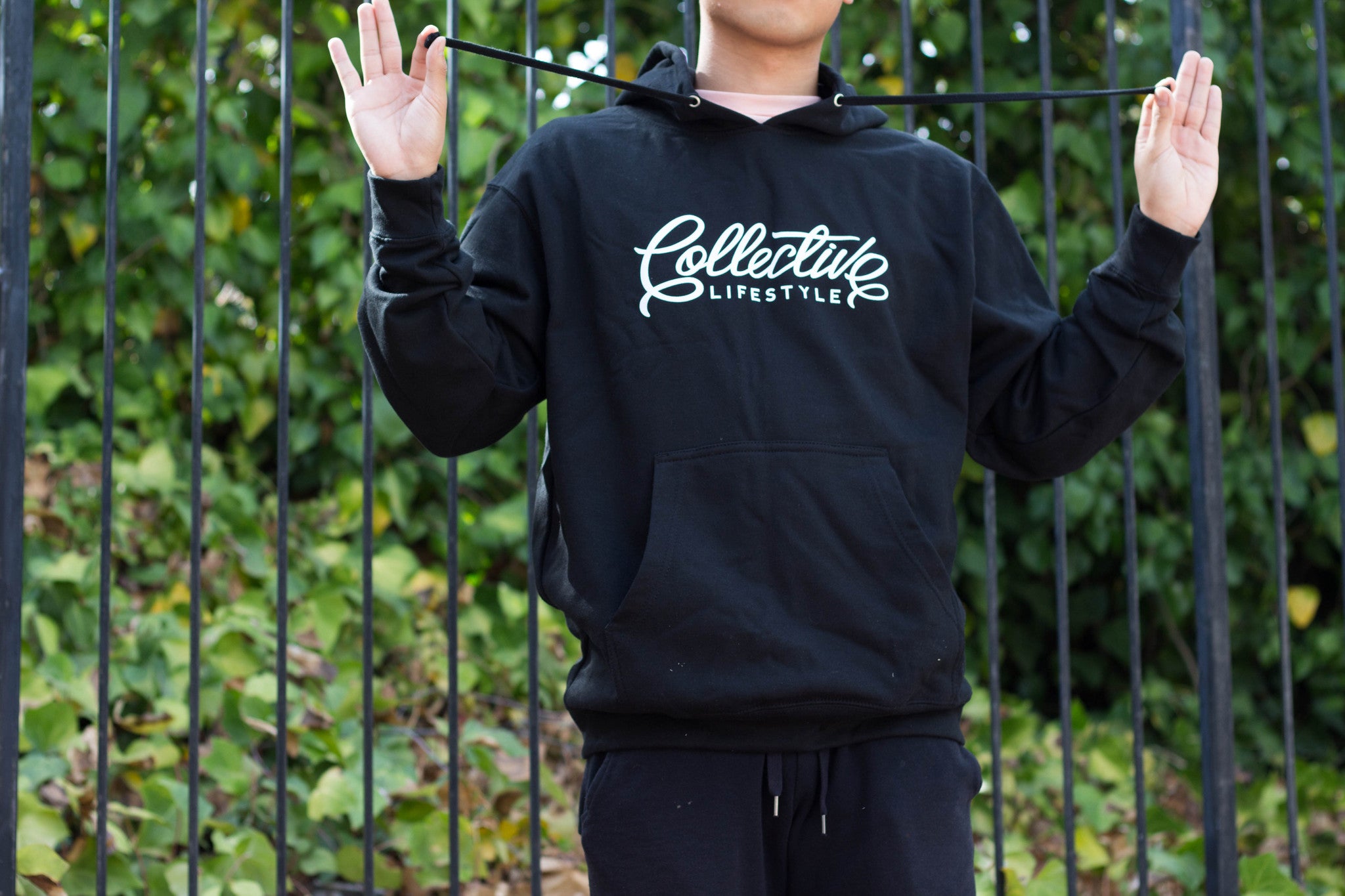 Collective Lifestyle Black Script Hoodie - Stylish & Comfortable Pullover for Men & Women - Perfect for Casual Wear, Street Fashion & Loungewear