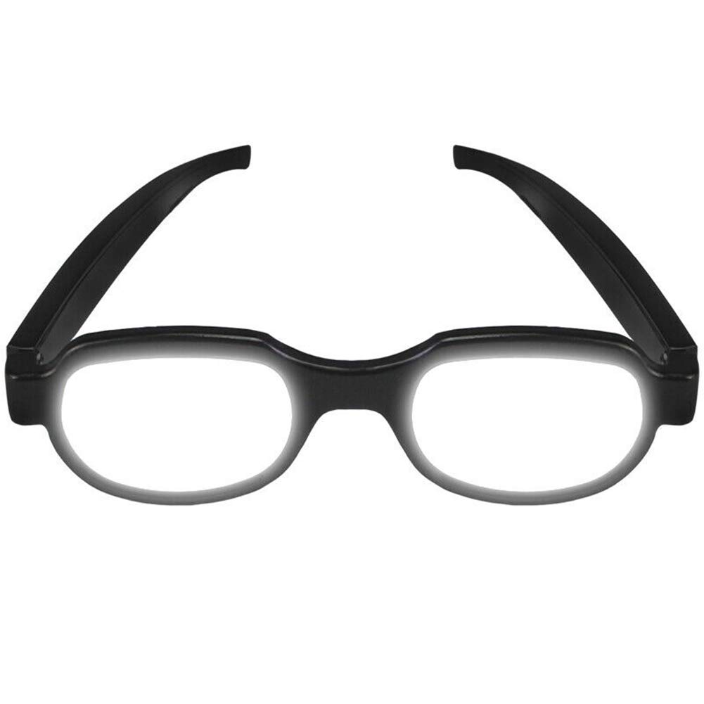 Funny LED Light Up Sunglasses for Parties - Glow in The Dark Novelty Glasses for Cosplay, Birthday Photo Props & Summer Party Favors (White) - Perfect for Nightclubs, Raves, Halloween & Themed Events